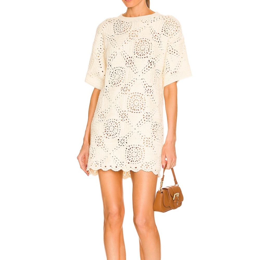 Crotchet mini dress, size XS, worn once, BRAND: L’Academie
